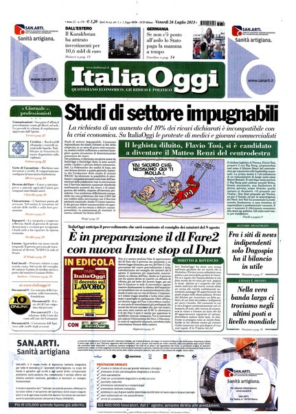 Italia oggi : quotidiano di economia finanza e politica